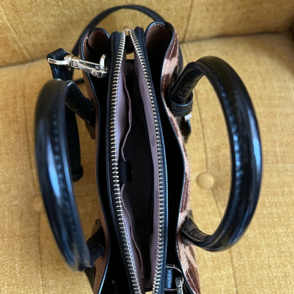 ~SOLD~ Kate Spade NY Margaux Haircalf Mini Satchel Crossbody Bag Leopard Print - Picture 7 of 14